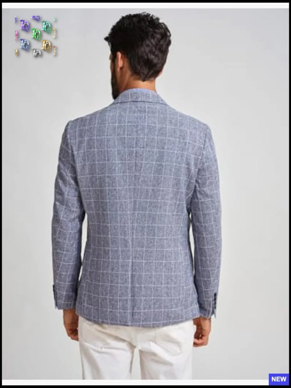 Lightweight Casual Blazer Classic Tailored Fit Business Sport Coat Polyester